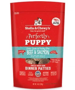 Stella And Chewy's Beef & Salmon Puppy Patties Three Blue Dogs