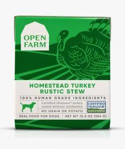 OPEN FARM Homestead Turkey Rustic Stew Three Blue Dogs