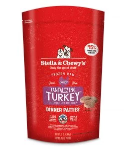 Three Blue Dogs Stella And Chewy's Tantalizing Turkey Frozen Raw Dinner Patties