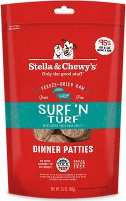 Sport And Hound Stella And Chewy's Surf ‘N Turf Freeze-Dried Raw Dinner Patties Three Blue Dogs 4 Sport And Hound Stella And Chewy's Surf ‘N Turf Freeze-Dried Raw Dinner Patties Three Blue Dogs