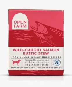 OPEN FARM Wild-Caught Salmon Rustic Stew Three Blue Dogs