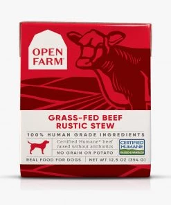 OPEN FARM Grass-Fed Beef Rustic Stew Three Blue Dogs