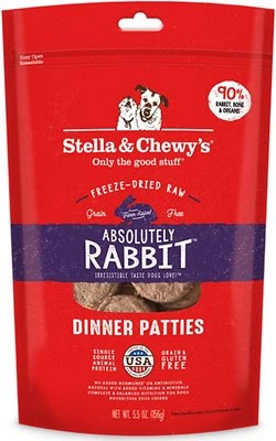 Stella And Chewy's Absolutely Rabbit Frozen Raw Dinner Patties Three Blue Dogs 3 Stella And Chewy's Absolutely Rabbit Frozen Raw Dinner Patties Three Blue Dogs