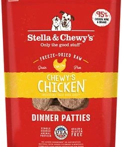 Three Blue Dogs Stella And Chewy's Chewy’s Chicken Freeze-Dried Raw Dinner Patties