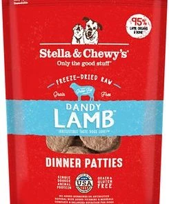 Stella And Chewy's Dandy Lamb Frozen Raw Dinner Patties Three Blue Dogs