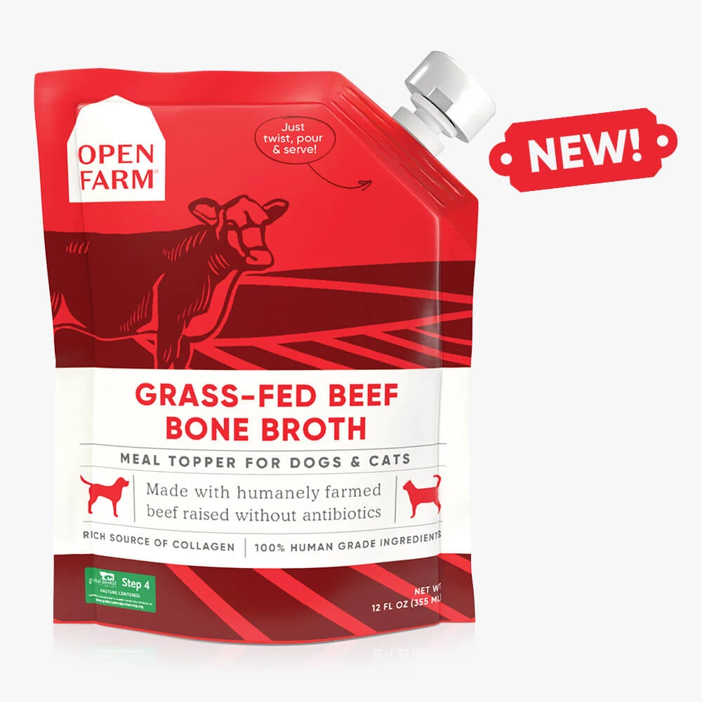 OPEN FARM Grass-Fed Beef Bone Broth For Dogs Three Blue Dogs 1 OPEN FARM Grass-Fed Beef Bone Broth For Dogs Three Blue Dogs