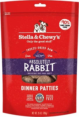 Stella And Chewy's Absolutely Rabbit Frozen Raw Dinner Patties Three Blue Dogs 5 Stella And Chewy's Absolutely Rabbit Frozen Raw Dinner Patties Three Blue Dogs