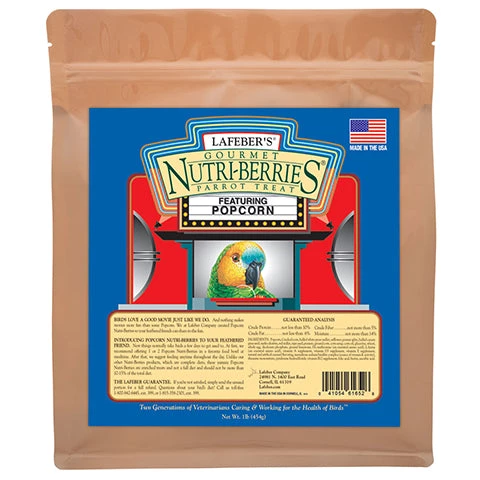 Lafeber Parrot Popcorn Nutri-Berrie Treats Three Blue Dogs 3 Lafeber Parrot Popcorn Nutri-Berrie Treats Three Blue Dogs