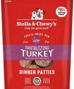 Stella And Chewy's Tantalizing Turkey Freeze-Dried Raw Dinner Patties Three Blue Dogs