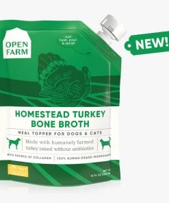 Three Blue Dogs OPEN FARM Homestead Turkey Bone Broth For Dogs