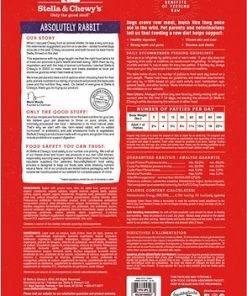 Stella And Chewy's Absolutely Rabbit Frozen Raw Dinner Patties Three Blue Dogs