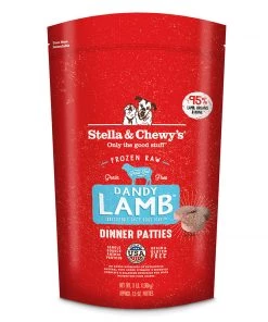 Stella And Chewy's Dandy Lamb Frozen Raw Dinner Patties Three Blue Dogs