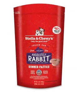 Stella And Chewy's Absolutely Rabbit Frozen Raw Dinner Patties Three Blue Dogs