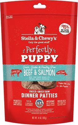 Stella And Chewy's Beef & Salmon Puppy Patties Three Blue Dogs 6 Stella And Chewy's Beef & Salmon Puppy Patties Three Blue Dogs