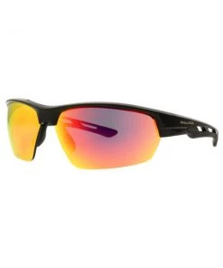Rawlings Adult Athletic Wrap Sunglasses Black Frame, Smoke Lens