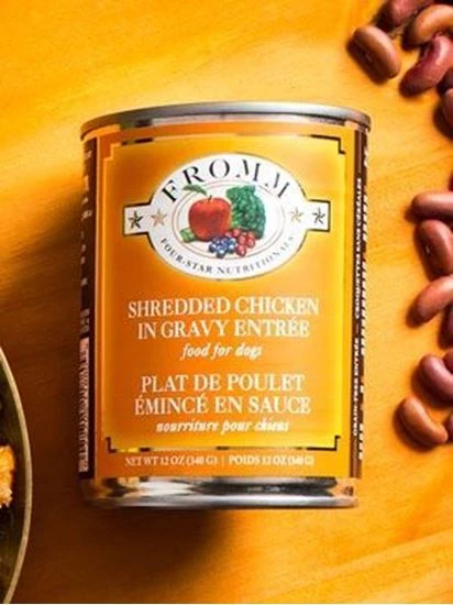 Fromm Shredded Chicken In Gravy Entrée Dog Food 1 Fromm Shredded Chicken In Gravy Entrée Dog Food