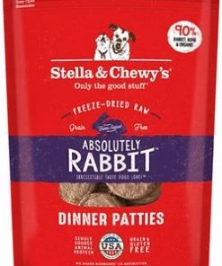Three Blue Dogs Stella And Chewy's Absolutely Rabbit Freeze-Dried Raw Dinner Patties