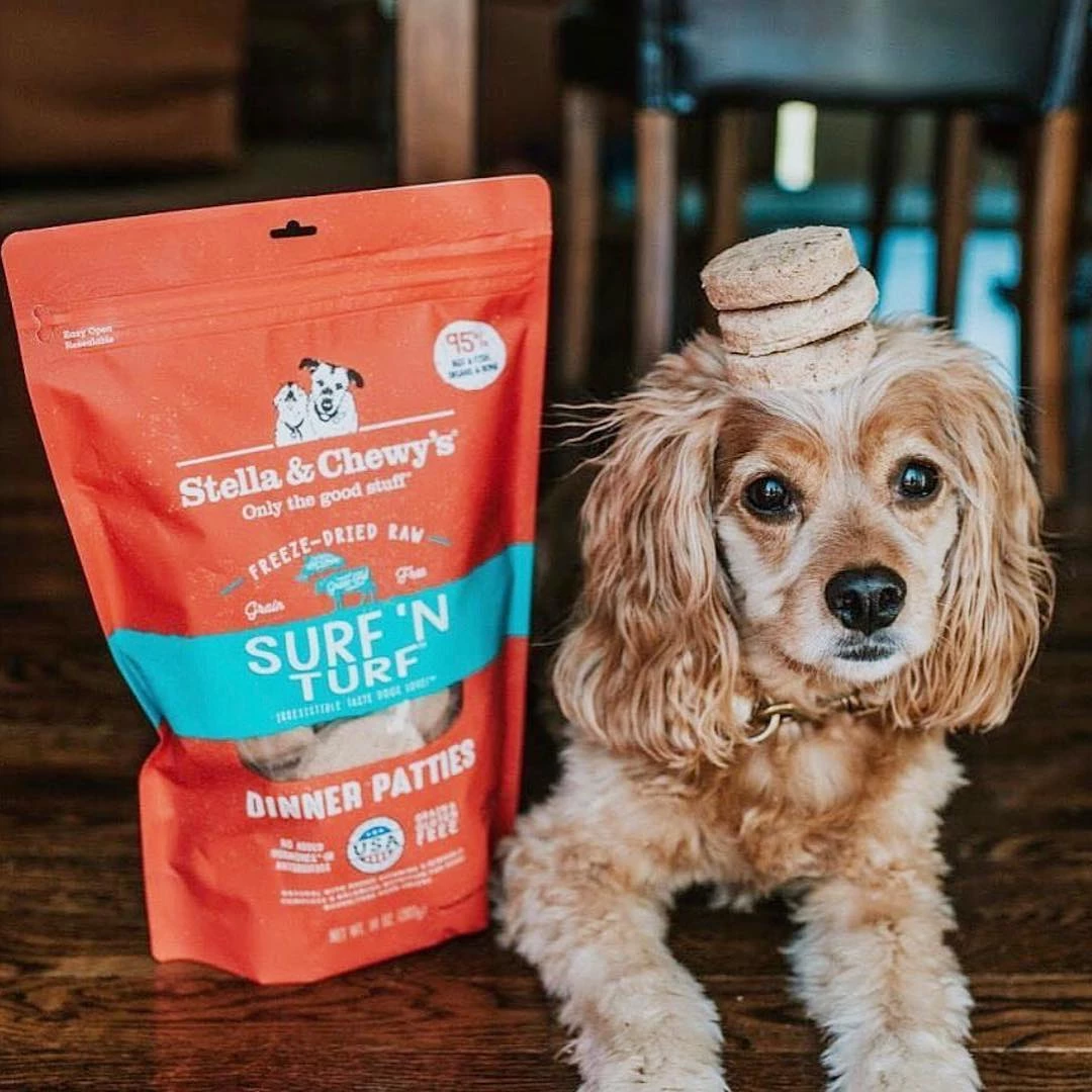 Sport And Hound Stella And Chewy's Surf ‘N Turf Freeze-Dried Raw Dinner Patties Three Blue Dogs 3 Sport And Hound Stella And Chewy's Surf ‘N Turf Freeze-Dried Raw Dinner Patties Three Blue Dogs
