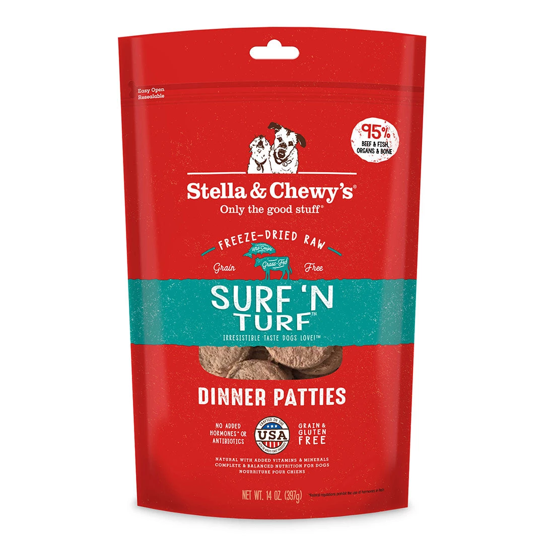 Sport And Hound Stella And Chewy's Surf ‘N Turf Freeze-Dried Raw Dinner Patties Three Blue Dogs 5 Sport And Hound Stella And Chewy's Surf ‘N Turf Freeze-Dried Raw Dinner Patties Three Blue Dogs