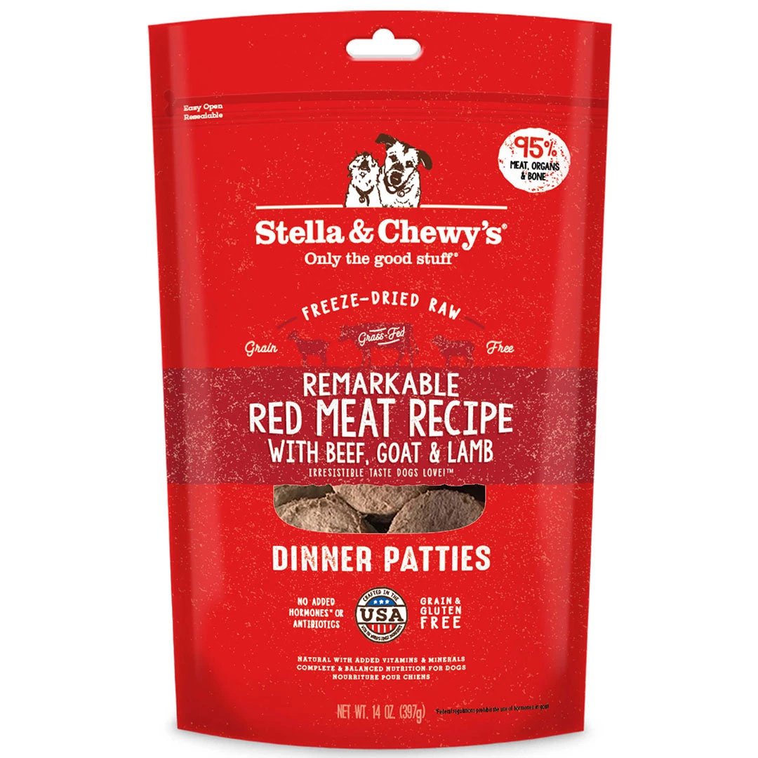 Three Blue Dogs Stella And Chewy's Remarkable Red Meat Freeze-Dried Raw Dinner Patties 3 Three Blue Dogs Stella And Chewy's Remarkable Red Meat Freeze-Dried Raw Dinner Patties