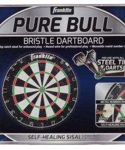 FRANKLIN BRISTLE DARTBOARD WITH STEEL NUMBERS AND WIRE Game Room