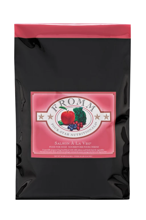 Three Blue Dogs Fromm Salmon À La Veg® Dog Food 3 Three Blue Dogs Fromm Salmon À La Veg® Dog Food