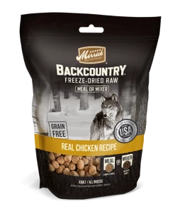Three Blue Dogs Merrick Backcountry Freeze Dried Raw Meal Mixer Real Chicken Recipe