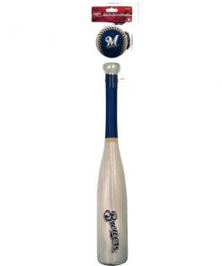 Licenced + Collectibles Rawlings MLB Milwaukee Brewers Bat And Ball Set