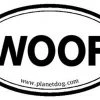 Three Blue Dogs Planet Dog Euro Sticker - WOOF