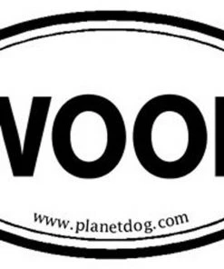 Three Blue Dogs Planet Dog Euro Sticker - WOOF
