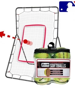 FRANKLIN SOFTBALL PITCH RETURN & 4 SOFTBALLS SET Team Sports