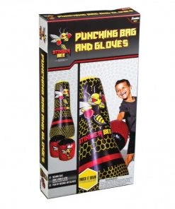 FRANKLIN STINGER BEE PUNCHING BAG AND GLOVES Game Room