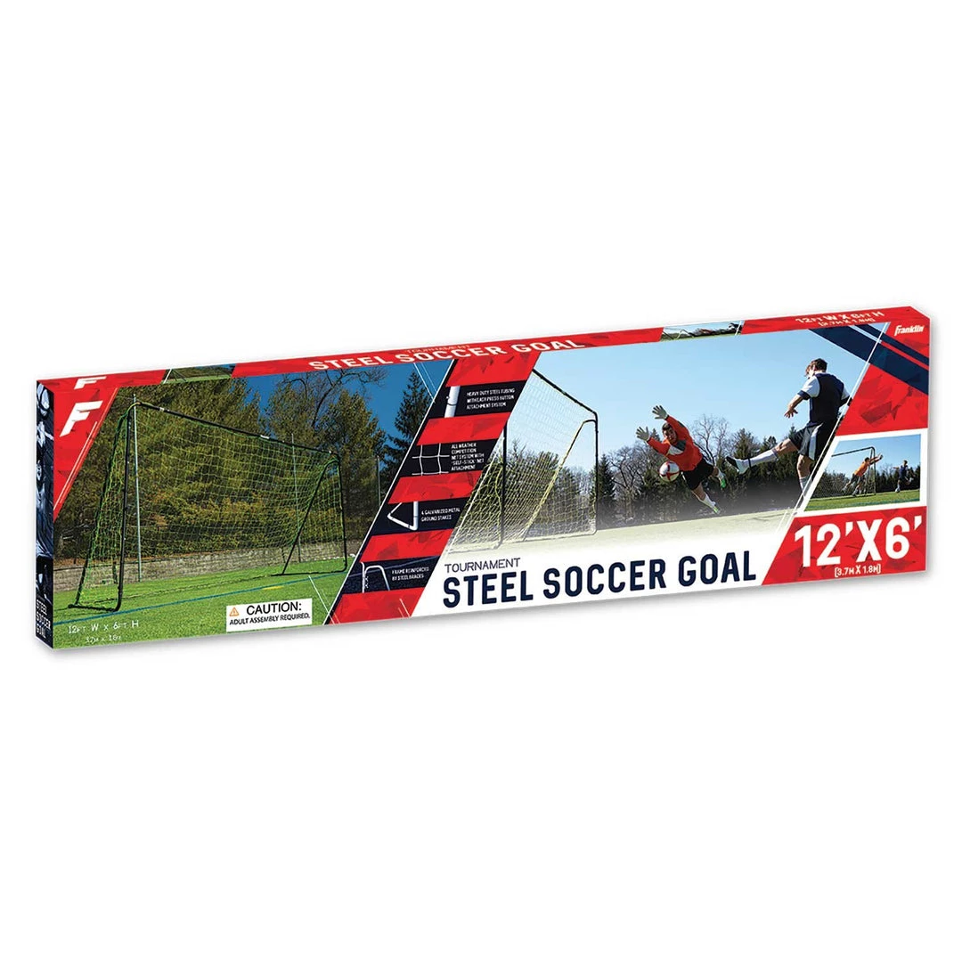 Team Sports Franklin PREMIER STEEL HEAVY DUTY SOCCER GOAL - STAKES INCLUDED - 12' X 6' 3 Team Sports Franklin PREMIER STEEL HEAVY DUTY SOCCER GOAL - STAKES INCLUDED - 12' X 6'