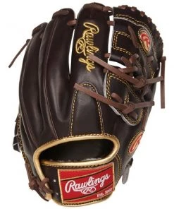 Rawlings Gold Glove 11.75 In Mocha Infield/Pitcher Glove 2-Piece Solid Web, Conventional Back Team Sports