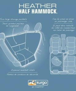 Dog Travel KURGO HEATHER HALF DOG HAMMOCK