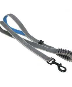 KURGO SPRINGBACK DOG LEASH - 48" HIKING AND RUNNING LEASH Three Blue Dogs