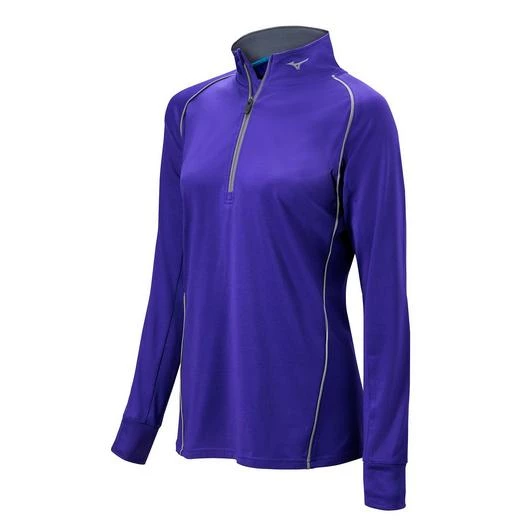 Mizuno Girl's Comp 1/2 Zip Long Sleeve Pullover Team Sports 3 Mizuno Girl's Comp 1/2 Zip Long Sleeve Pullover Team Sports