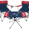 Licenced + Collectibles Rawlings NFL Baltimore Ravens 3-Piece Tailgate Kit - 2 Kickoff Chairs, Endzone Table