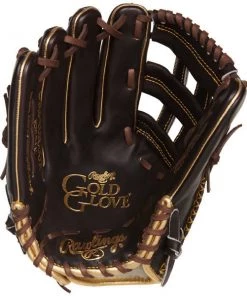 Rawlings Gold Glove 12.75 In Mocha Outfield Glove Team Sports