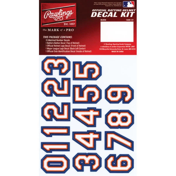 Team Sports Rawlings MLB New York Mets Decal Kit 2 Team Sports Rawlings MLB New York Mets Decal Kit