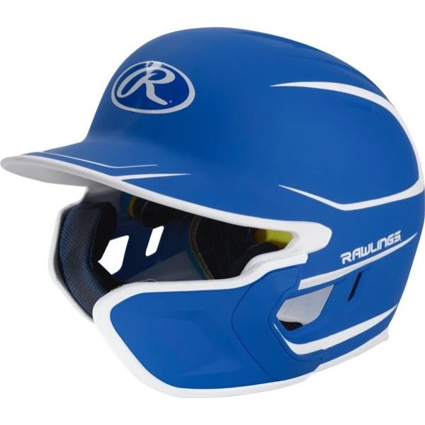 Rawlings Mach Senior Two-Tone Matte Helmet With EXT Flap Team Sports