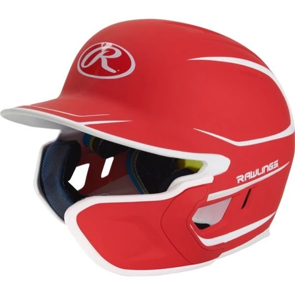 Rawlings Mach Senior Two-Tone Matte Helmet With EXT Flap Team Sports