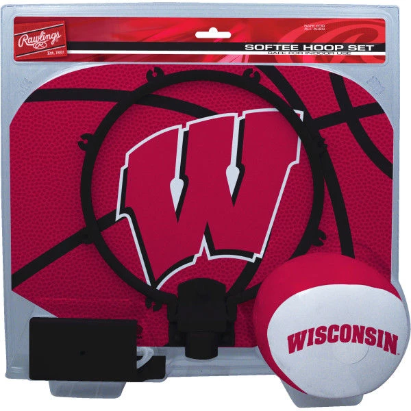 Licenced + Collectibles Rawlings NCAA Wisconsin Badgers Hoop Set - Softee 1 Licenced + Collectibles Rawlings NCAA Wisconsin Badgers Hoop Set - Softee
