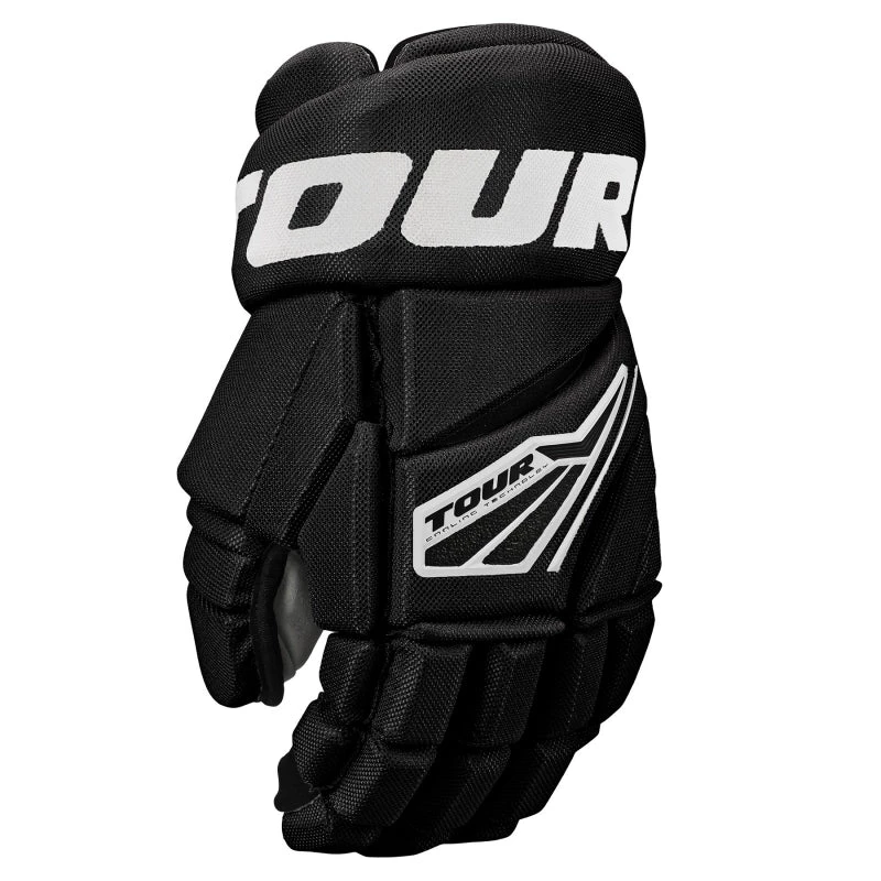 Tour Code 3 Hockey Gloves Black/White 1 Tour Code 3 Hockey Gloves Black/White