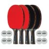 Game Room FRANKLIN ELITE PRO CARBON CORE PADDLE 4 PLAYER SET