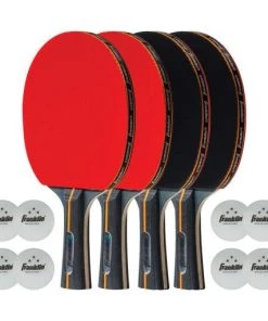 Game Room FRANKLIN ELITE PRO CARBON CORE PADDLE 4 PLAYER SET