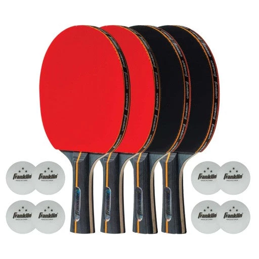 Game Room FRANKLIN ELITE PRO CARBON CORE PADDLE 4 PLAYER SET 1 Game Room FRANKLIN ELITE PRO CARBON CORE PADDLE 4 PLAYER SET