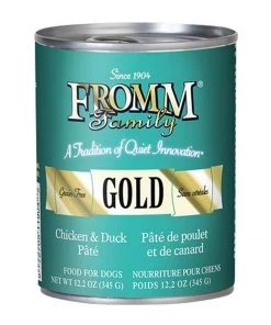 Three Blue Dogs Fromm Gold Chicken & Duck Pâté Canned Dog Food